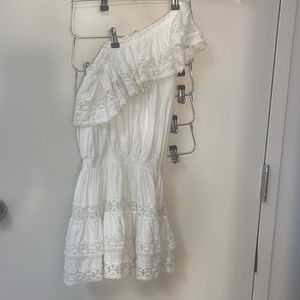 Melissa Odabash Debbie one-shoulder mini dress white